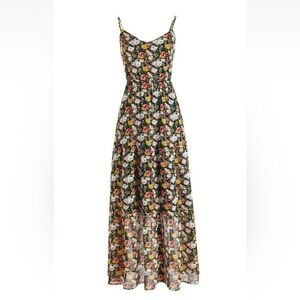 J.crew mercantile chiffon tiered floral maxi dress 6